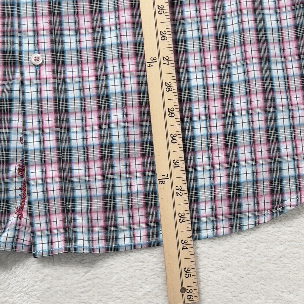 Robert Graham Plaid Shirt Mens Sz 2XL Long Sleeve Flip Cuff Button Up - Picture 12 of 13